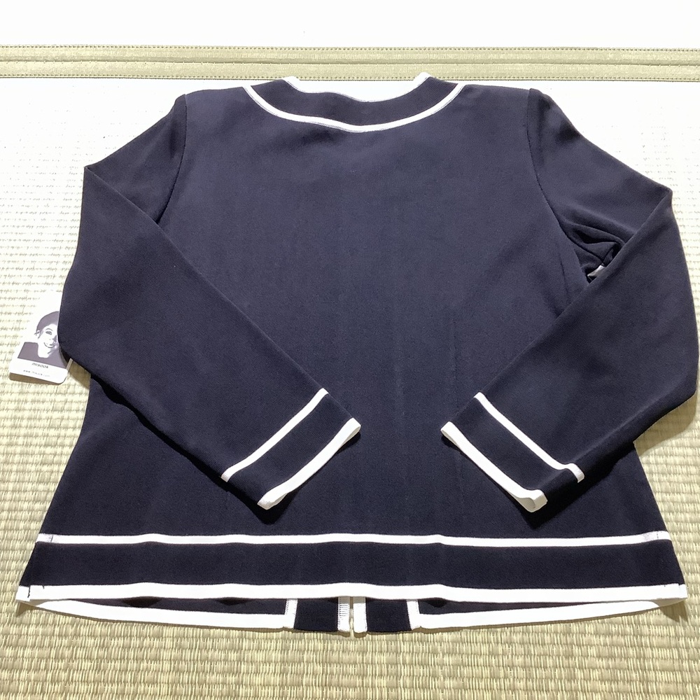 NWT Exclusively Misook Sweater Cardigan  Black and White Knit Jacket - Picture 5 of 5
